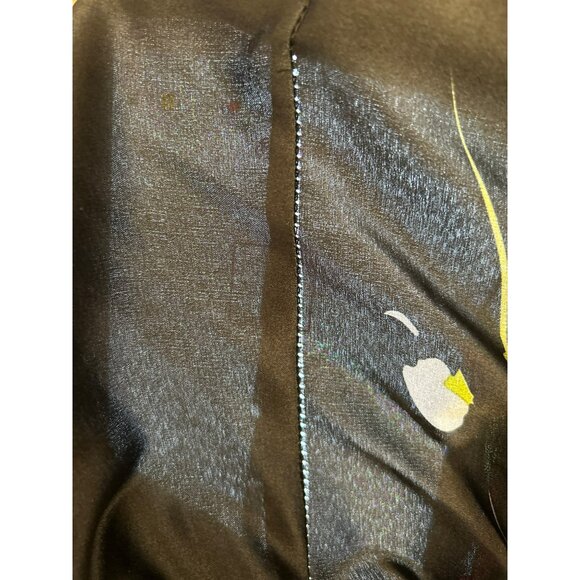 Vintage Y2K Black Red Floral Satin Halter Top Maxi Dress Romantic Goth Summer - Picture 7 of 7